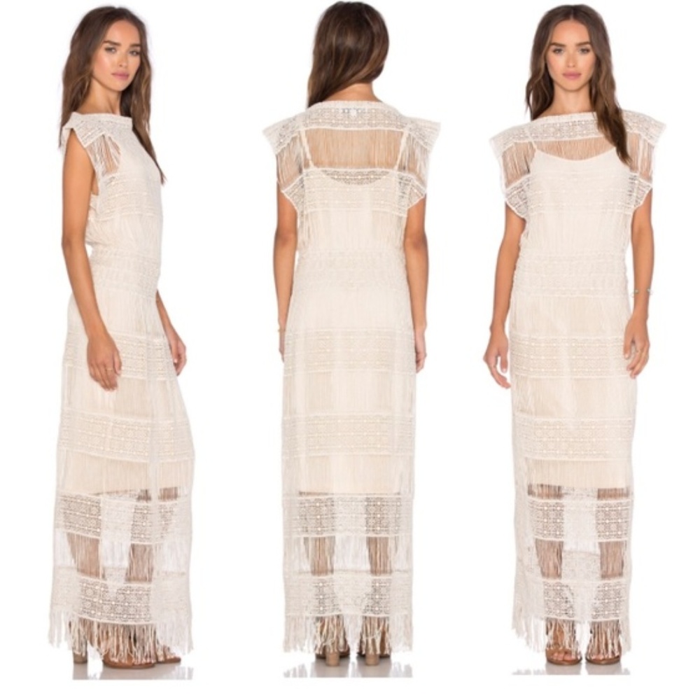 NWT Anthropologie Amelia crochet maxi dress